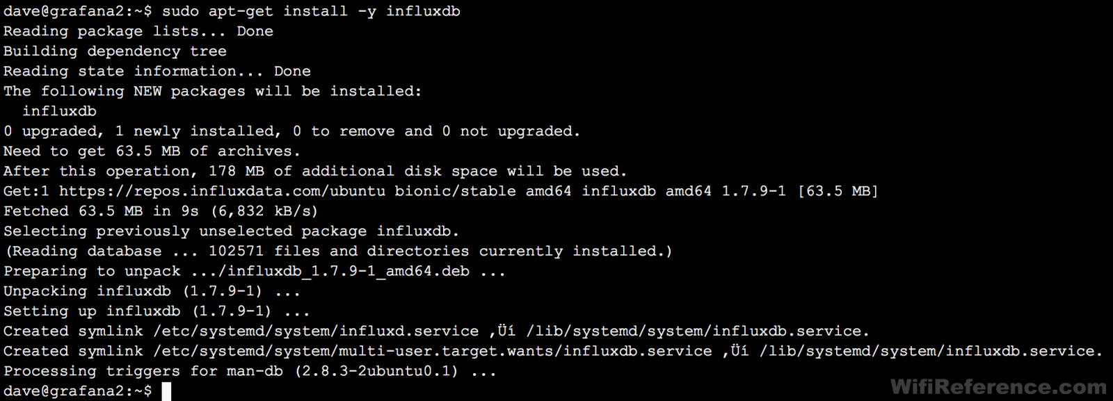 Install InfluxDB