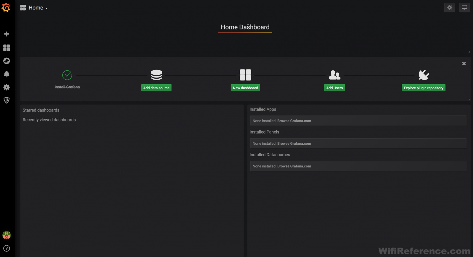 Grafana set data source