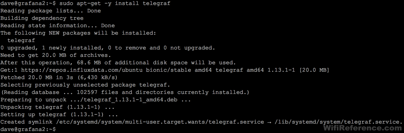 Install Telegraf