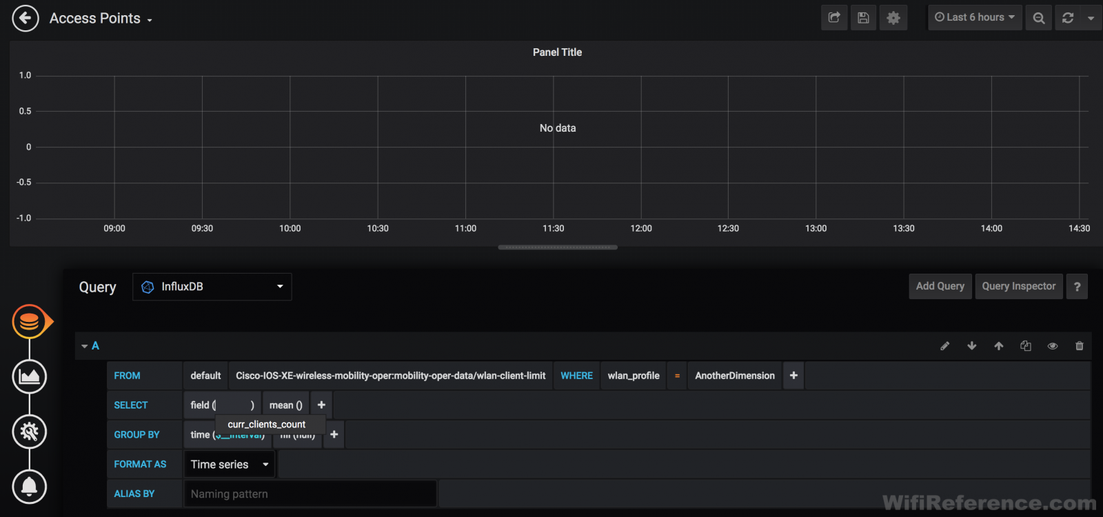 Grafana client count query 6