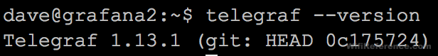 Show Telegraf version