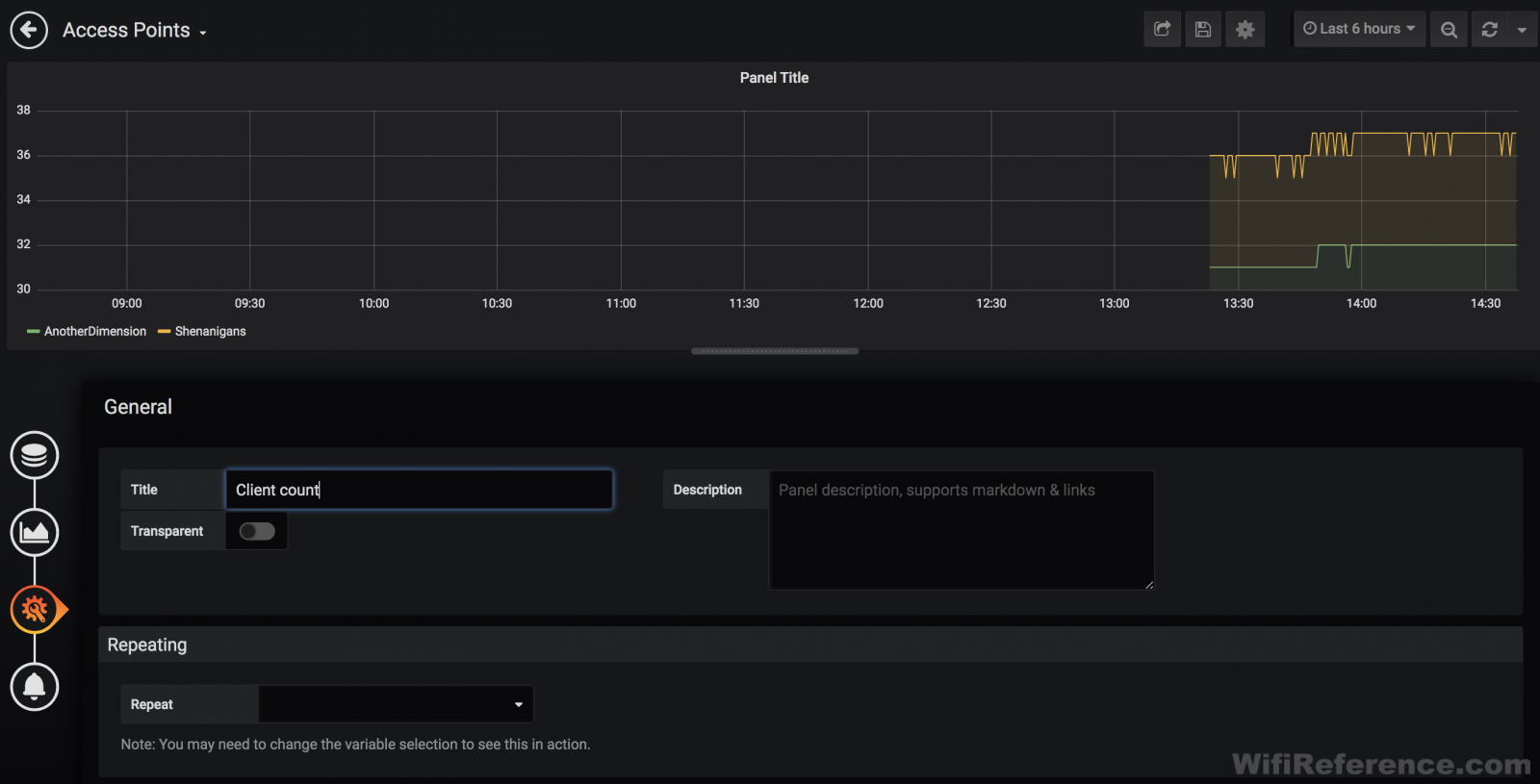 Grafana client count query 10